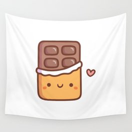 Cute Chocolate Bar Doodle Wall Tapestry