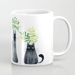 Four Plant Cats Coffee Mug
