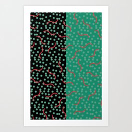 squiggles and dots Art Print