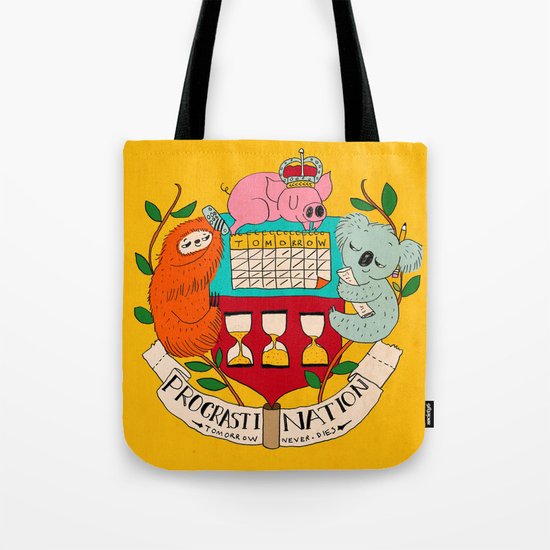 procrasti nation Tote Bag