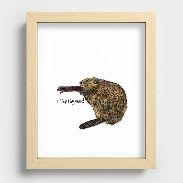 Bad Beaver Recessed Framed Print