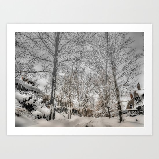 After Blizzard Nemo, Brookline, MA Art Print