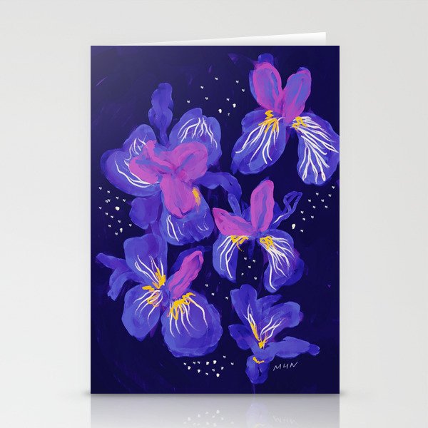 Under The Neon Floral Stationery Cards