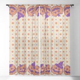 Jack-O-Witch Sparkle Dot Sheer Curtain