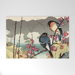 Blossoms and Birds Welcome Mat