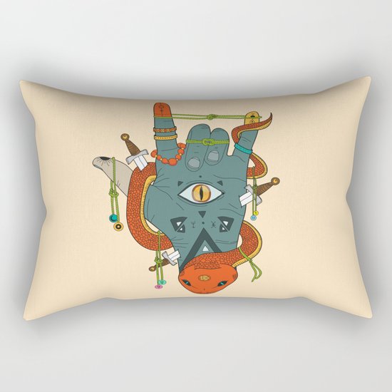 Evil Hand Rectangular Pillow