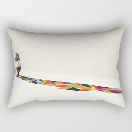 Walking Shadow, Old Lady Rectangular Pillow
