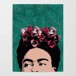 Floral Frida Poster
