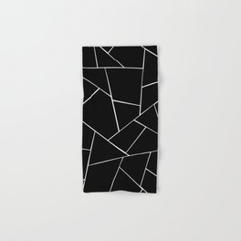 Black White Geometric Glam #2 #geo #decor #art #society6 Hand & Bath Towel