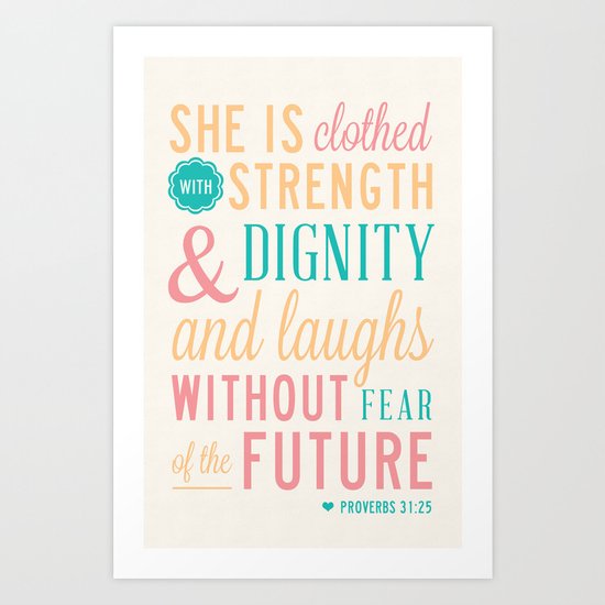 Proverbs 31 with Background Art Print
