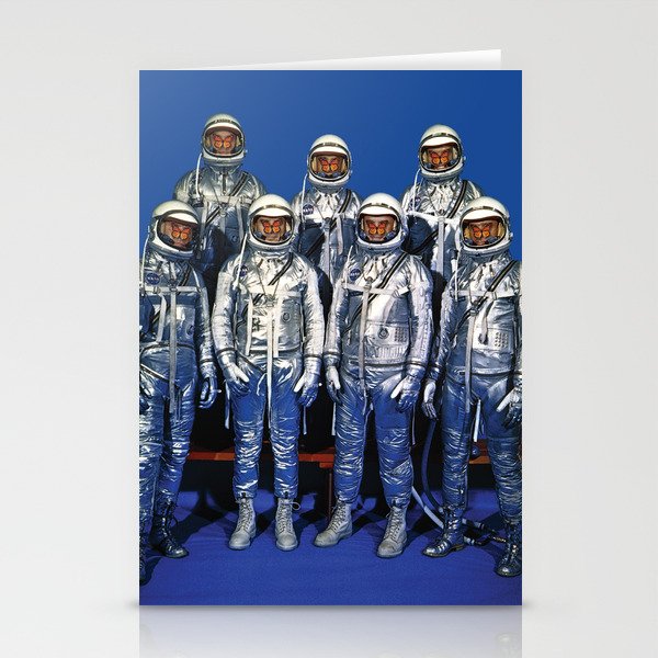 ASTRONAUTS & BUTTERFLIES Stationery Cards