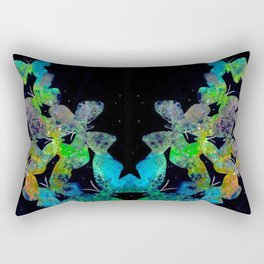 Butterfly Blue Rectangular Pillow
