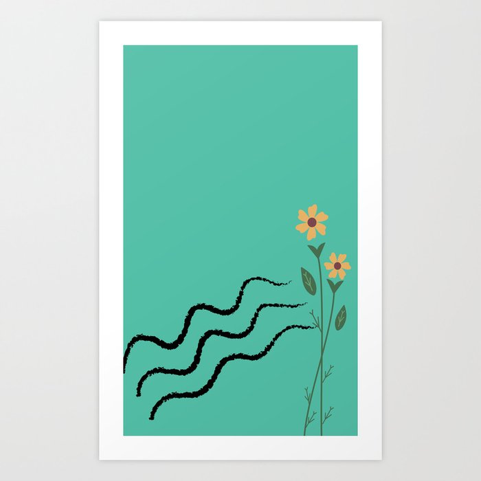 Flowers and Wind Art Print