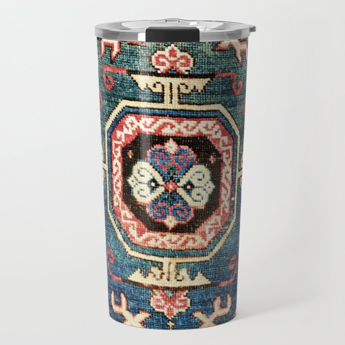 Ancient Anatolian Rug Digital Painting Travel Mug