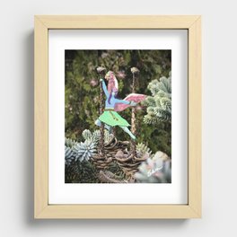Blue Fairy Dancer Recessed Framed Print