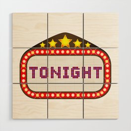 Tonight Movie Theatre Marquee Wood Wall Art