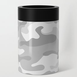 Camouflage Grey And White Can Cooler