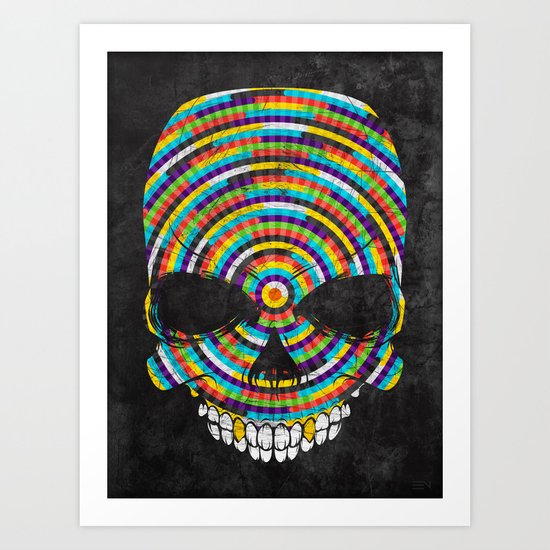 Hypnotic Skull Art Print