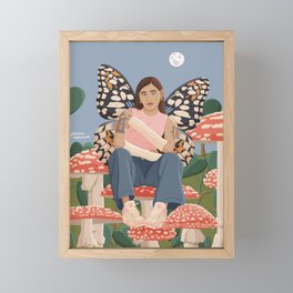 Mushroom Fairy Framed Mini Art Print