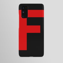 Letter F (Red & Black) Android Case