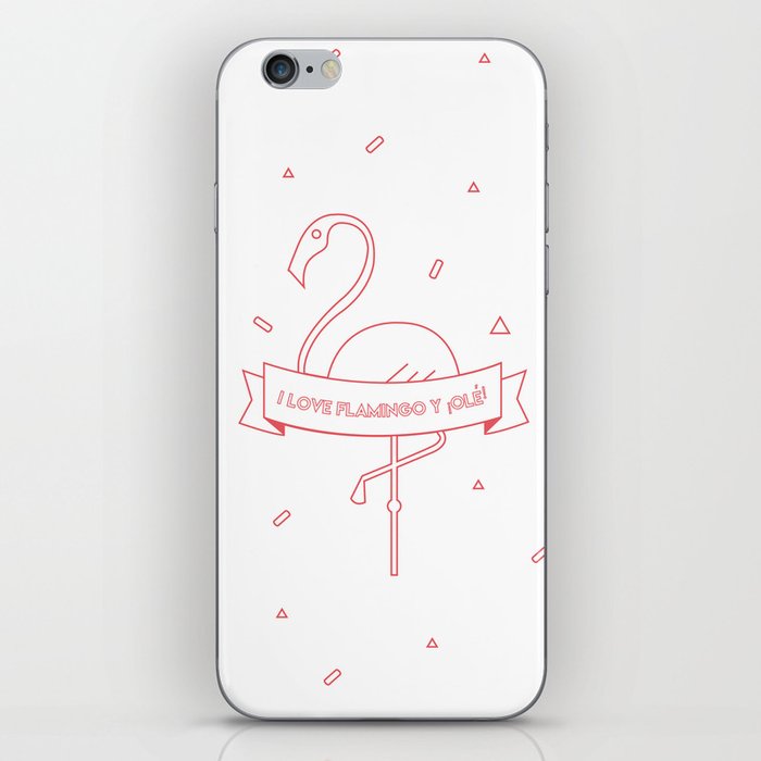 i love flamingo y ¡olé! iPhone Skin