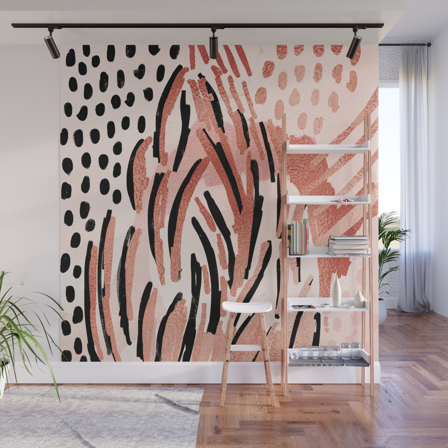 Swish Mark Making Abstract Painting Modern Decor Gifts Wall Mural