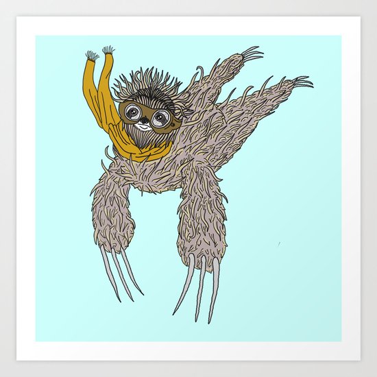 Impulsive Sloth Art Print