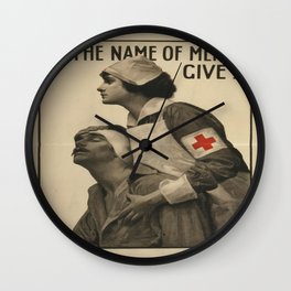 Vintage poster - Give Blood Wall Clock