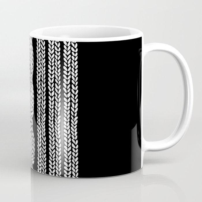 Cable Stripe Black Coffee Mug