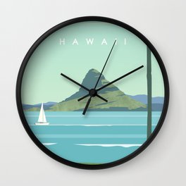 Hawaii Wall Clock | Hawaii, Landscape, Unitedstates, Vintage, Beach, Tourism, Oahu, Kauai, Beaches, Volcano 