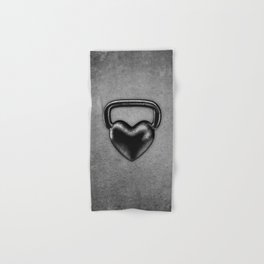 Kettlebell heart / 3D render of heavy heart shaped kettlebell Hand & Bath Towel