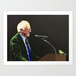 Bernie Sanders Art Print | Berniesanders, Bernie, Politics, Senator, Sanders, Acrylic, Rainbow, Bird, Vermont, Colorful 