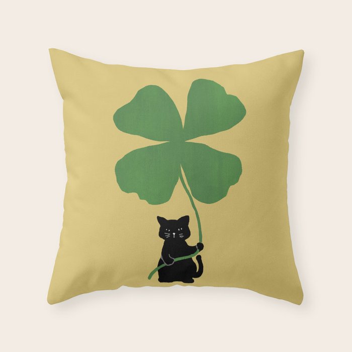 Shamrock ★ Cat　オーダー Cat with clover Art Print by Picomodi | Society6