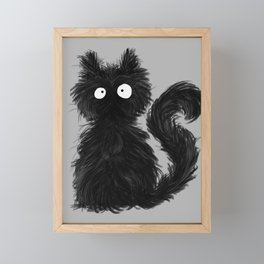 Furry Cat Framed Mini Art Print