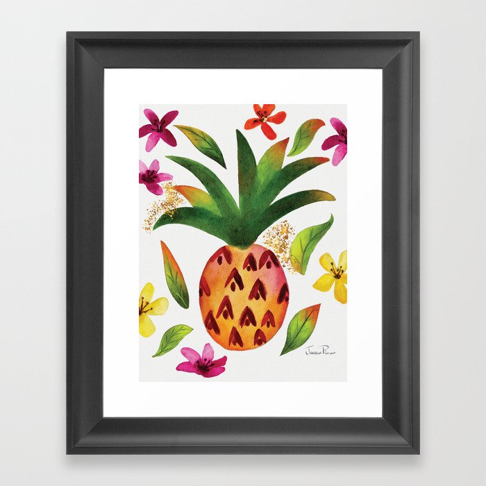 Yellow Pineapple Framed Art Print