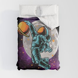 Astronaut Saturn Basketball Comforter