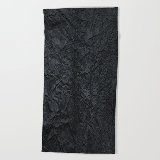 Black paper Beach Towel