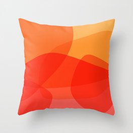 Abstract Organic Shapes in Red Throw Pillow