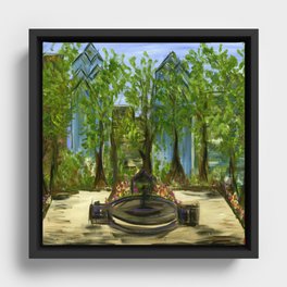 Rittenhouse Square in the Spring Framed Canvas