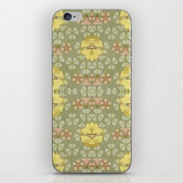 Butterflies & Clovers - Art Deco Pattern iPhone Skin