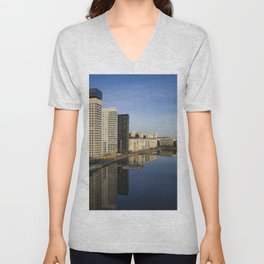 Stockholm skyline V Neck T Shirt