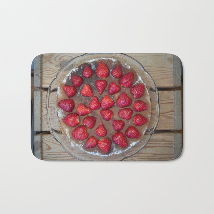 Strawberry cake Bath Mat