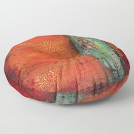 Abstract Copper Floor Pillow