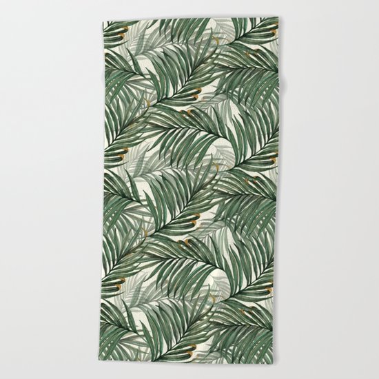 Palm leaves Beach Towel