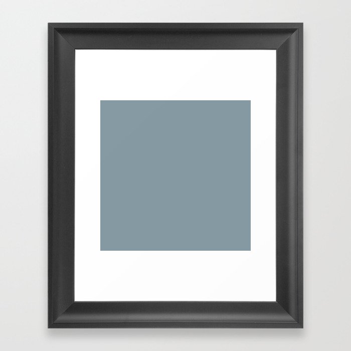 Light Slate Gray Framed Art Print