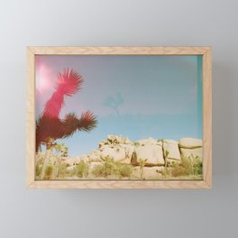 Desert Double Exposure Framed Mini Art Print