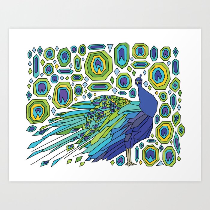 Peacock Feathers Art Print