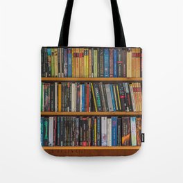 Bookshelf Books Library Bookworm Reading Pattern Tote Bag