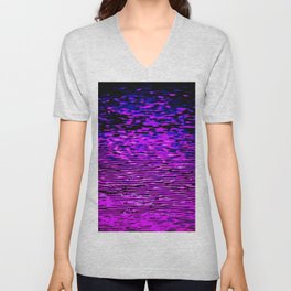 Magenta waves flow series 1 V Neck T Shirt