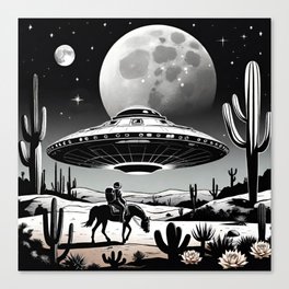 cowboy outer space Canvas Print